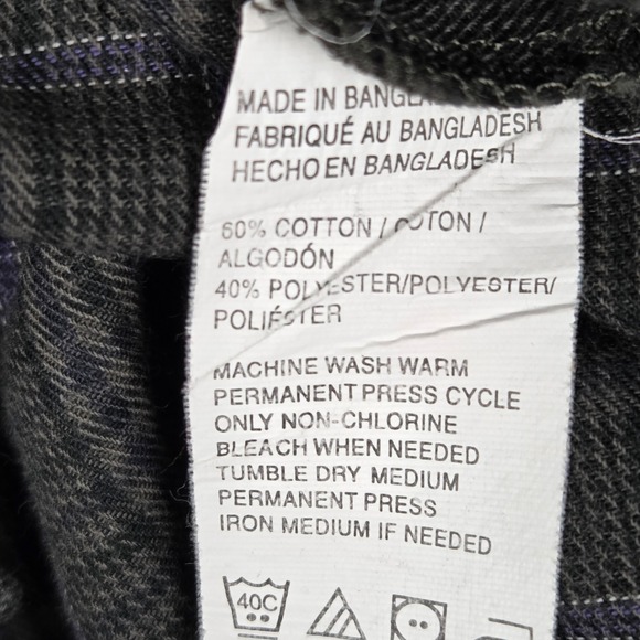 VANHEUSEN Mens Plaid Long Sleeve Casual Button Down Shirt Size XXL 18 18.5 - Picture 5 of 9